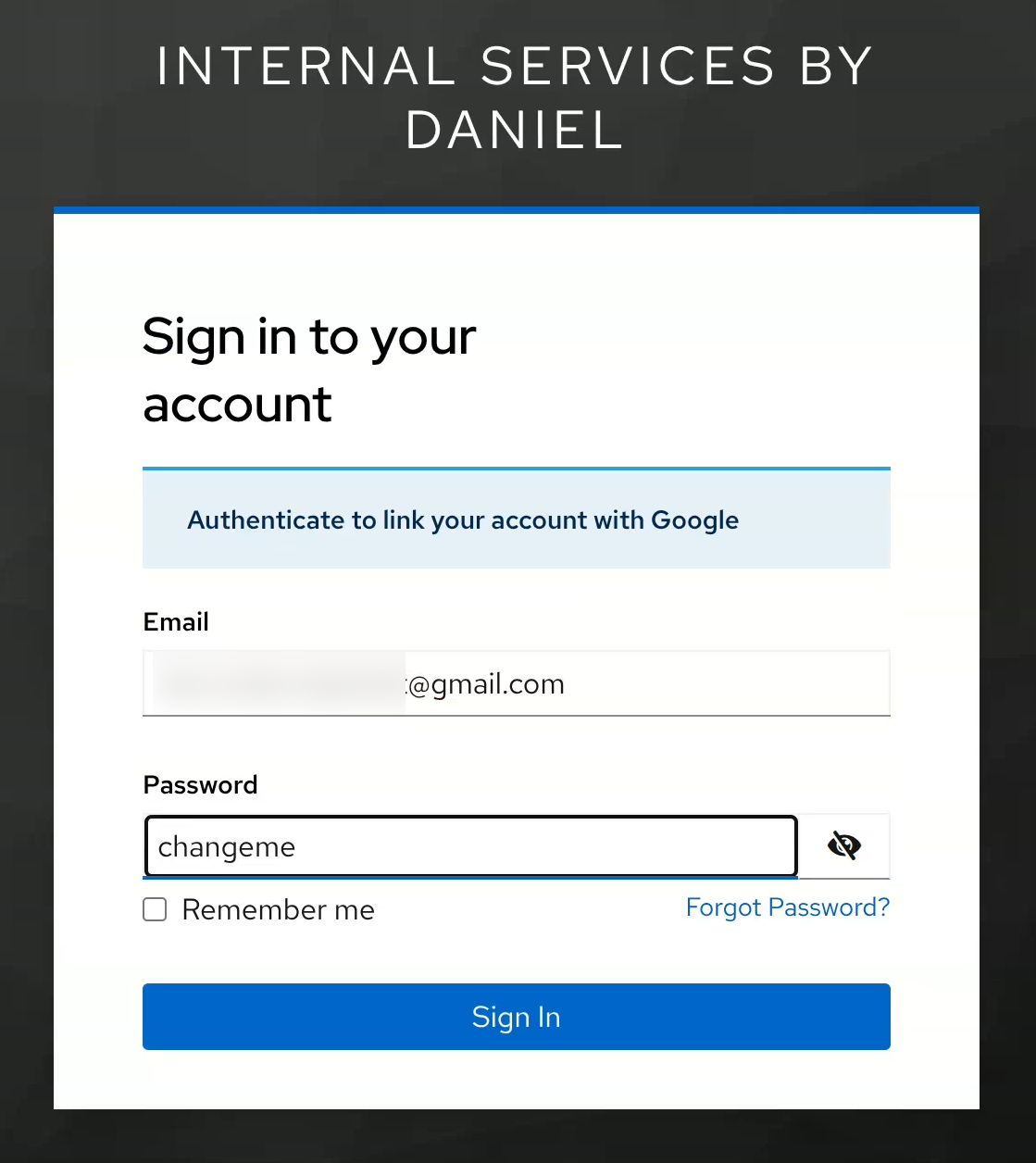 Account linking confirmation screen